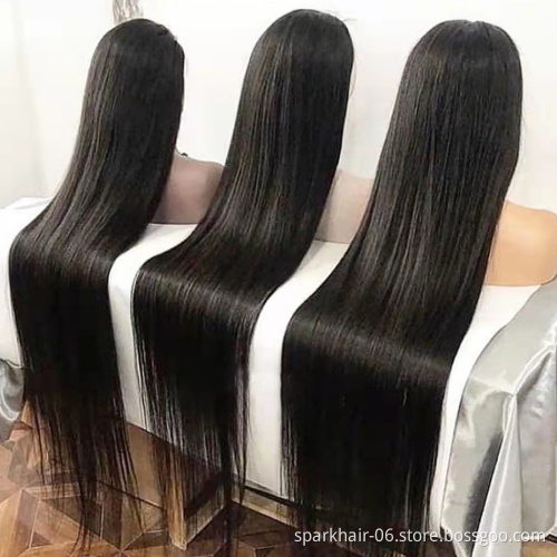 SPARK Pre-Plucked 12A Wig Vendors 30 40 Inch Loose Wave Human Hair Straight Long Mink Lace Front Frontal Wigs